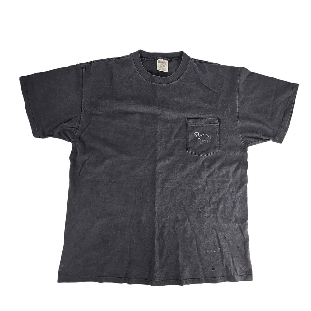 Vintage Camel Cigarettes T Shirt Men’s XL Faded Grunge 90s Eclipse Pocket Logo